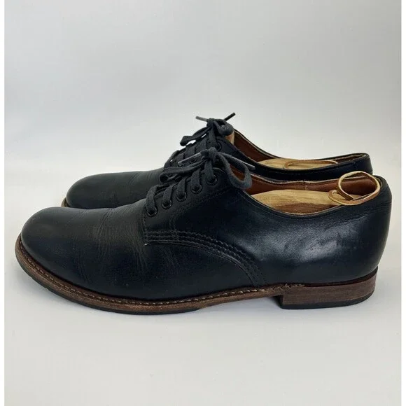 Red Wing 9043 Beckman Featherstone Black Oxford Dress Shoes Mens Sz 10 D Lace-up